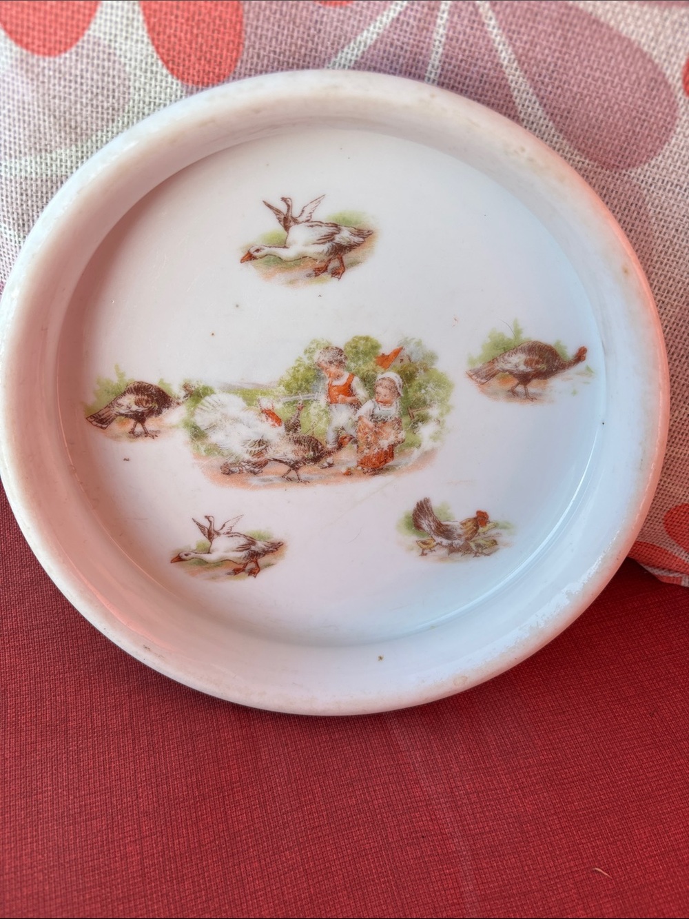 1900’s German children’s dish.  Vintage porcelain.